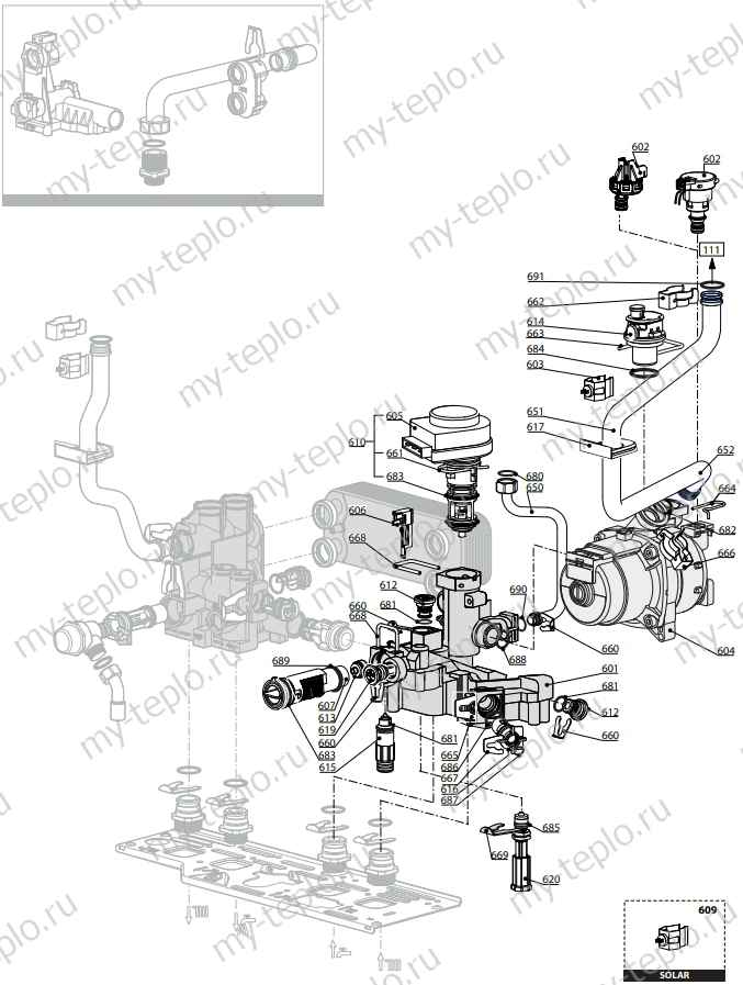 Запчасти Ariston CLAS EVO 24 FF купить в Костроме