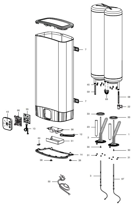 Запчасти Ariston ABS VLS EVO INOX PW 80 D купить в Костроме
